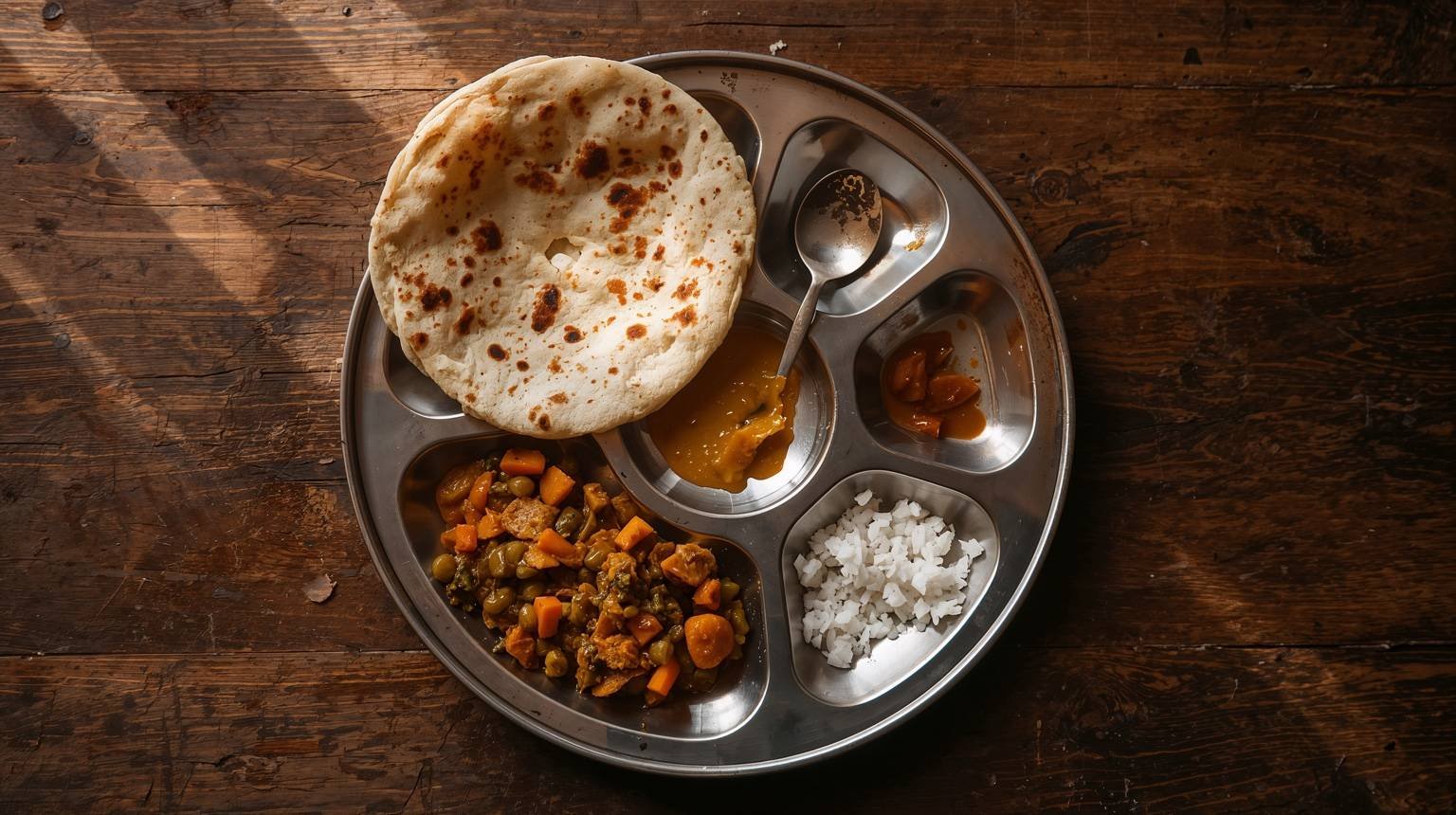 Traditional Indian meal